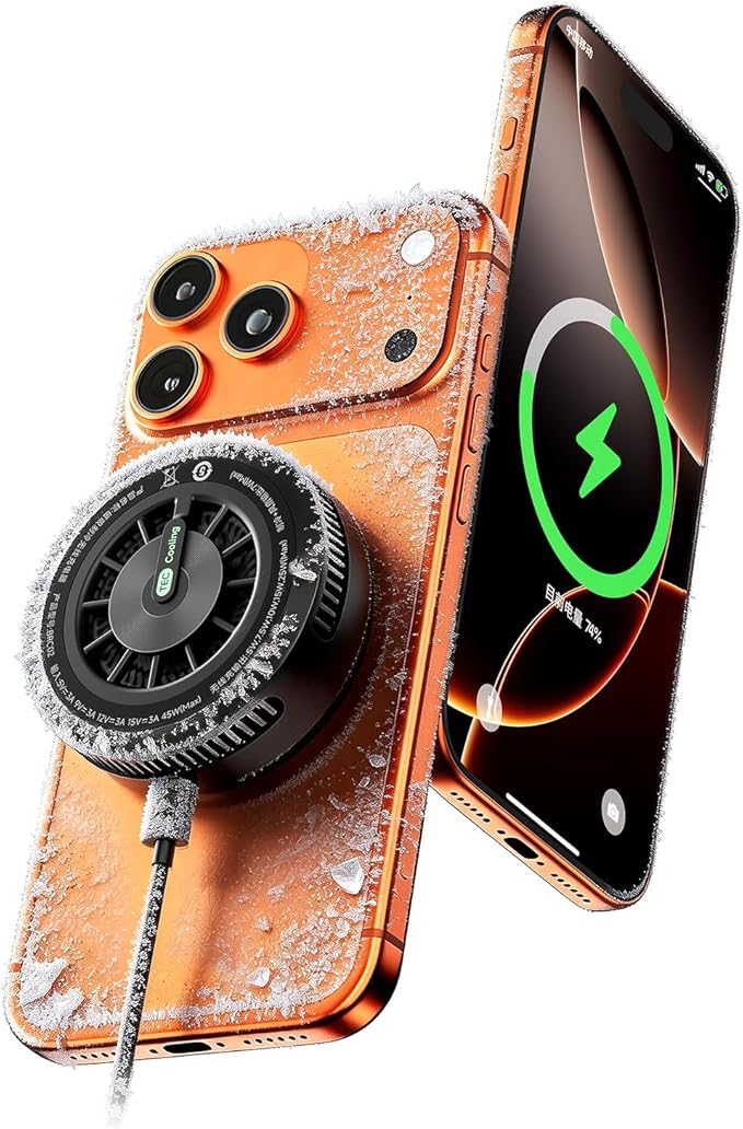 Black Shark Magnetic Car Phone Holder+ Wireless Charger with Cooling Fan