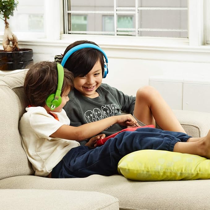 LilGadgets Kids Headphones for School - Ages 4+, Far Out Doodles On-Ear Untangled Pro - Bluetooth Kids Headphones & Wired with Microphone & SharePort Audio Sharing - Volume-Limited 93 dB
