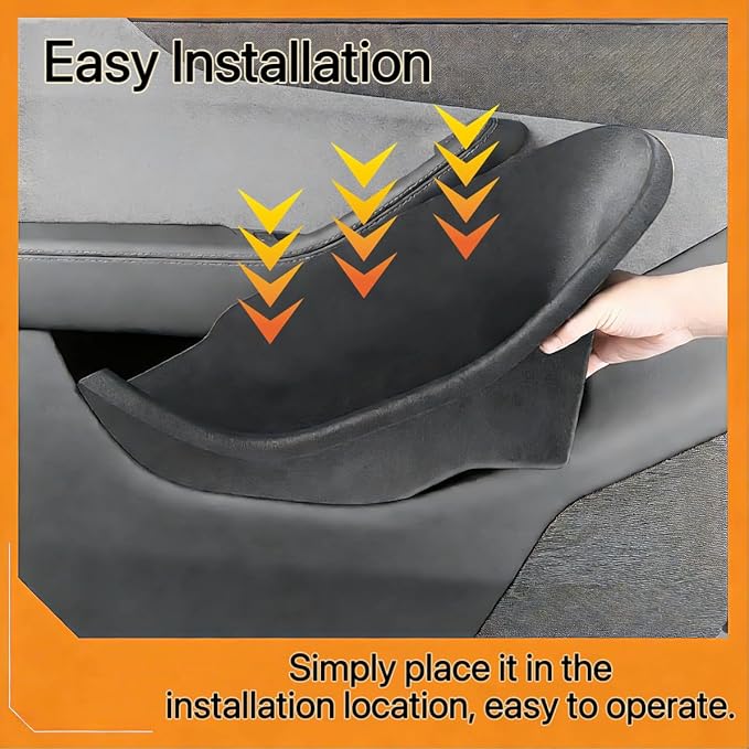 Juniper Door Side Storage Organizer 4PCS Compatible with Tesla Model Y Juniper 2025 2026 TPE Full-Cover Front and Rear Door Pocket Liners Slot Tray Mats Organizer Compatible with Model Y Juniper