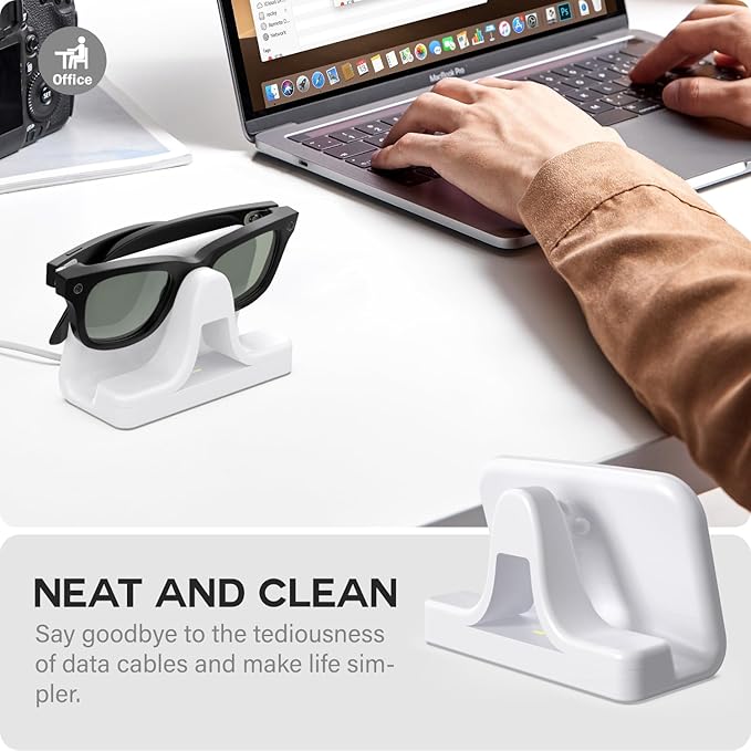 TUSITA Charging Stand & Cable Compatible with Ray-Ban Meta (Gen 1 2) Smart Glasses, USB-C