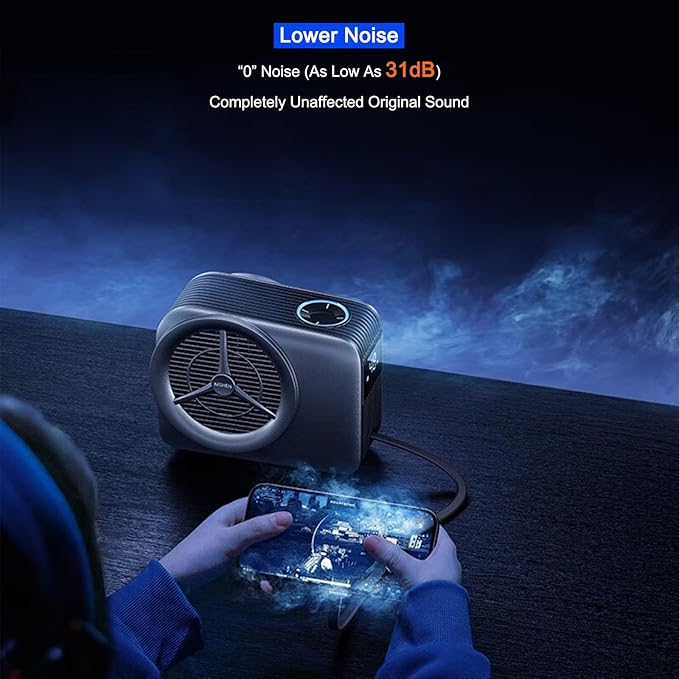 Phone Cooler for Gaming, Live Streaming, Freeze in 15s, 48W Magnetic Cellphone Cooler with Low Noise Liquid Cooling Radiator for iPhone MagSafe Series/Android/iPad/Tablet, Beyond Phone Fan