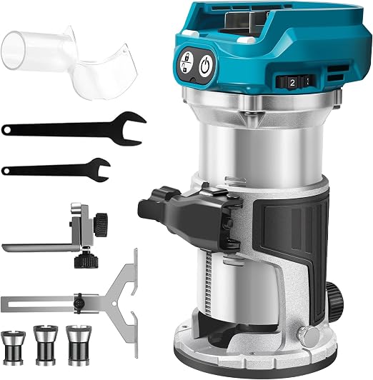 Cordless Compact Wood Router for Makita 18V Battery, Palm Router