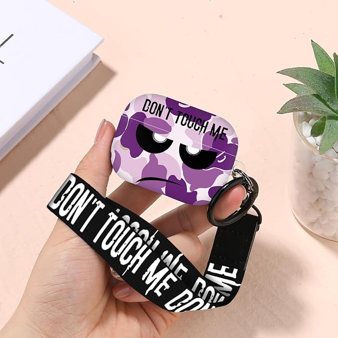 Compatible with Airpods Pro 3 Case(2025),Don't Touch Me for Airpods Pro 3rd Generation Cases Cover with Lanyard Soft Silicone Cute Shockproof Cover for Women Men