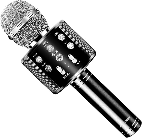 Microphone for Kids, Voice Changing Karaoke Micorphones Boys Girls Gifts for Kids Party Singing Microphone, White Elephant Gift for Adults