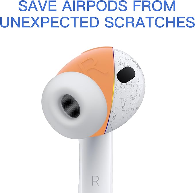 [Fit in Case] 3 Pairs Cover for AirPods Pro 3 DamonLight Anti Scratches Add Grip Sport Ear Tips [US Patent Registered] Compatible with AirPods Pro 3rd Generation 2025 (Orange)