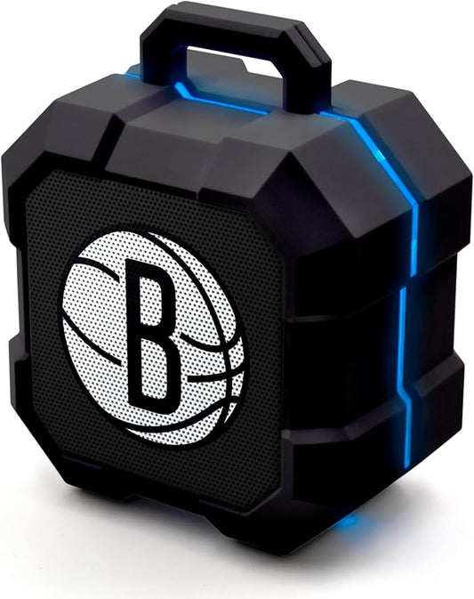 SOAR NBA Shockbox LED Wireless Bluetooth Speaker - Water Resistant IPX4, 5.0 Bluetooth with Over 5 Hours of Play Time - Small Portable Speaker - Officially Licensed NBA, Perfect Home & Outdoor Speaker
