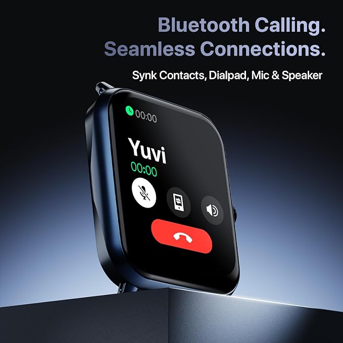 Fire-Boltt Ninja Call Pro Plus 46.48mm (1.83 inch) Smart Watch with Bluetooth Calling, AI Voice Assistance, 100 Sports Modes IP67 Rating, 240 * 280 Pixel High Resolution (Navy Blue)