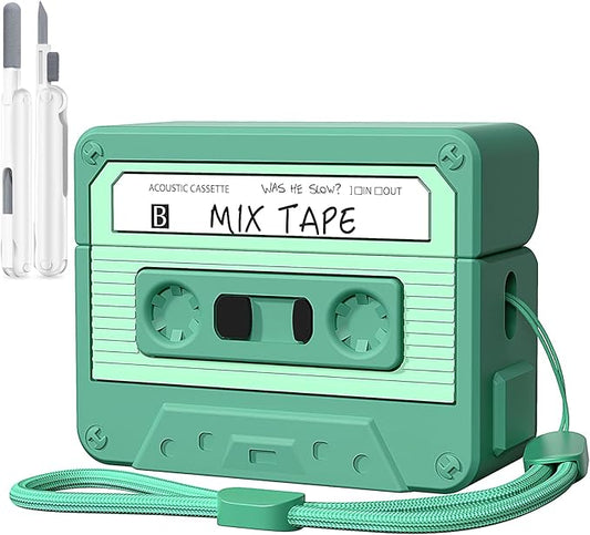 AirPods Pro 2 Case Cover, KOREDA Cute Funny Cassette Tape Design Cartoon Silicone Protective Case for AirPods Pro 2nd/1st Generation