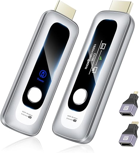 Wireless HDMI Transmitter and Receiver 328FT/100M Real-Time LCD Display