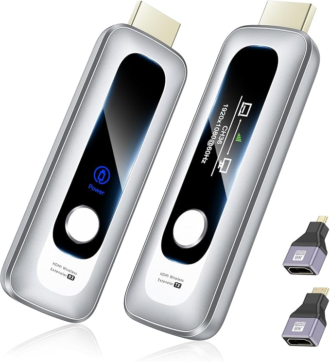 Wireless HDMI Transmitter and Receiver 328FT/100M Real-Time LCD Display
