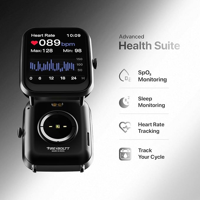 Fire-Boltt Ninja Call Pro Plus 46.48mm (1.83 inch) Smart Watch with Bluetooth Calling, AI Voice Assistance, 120 Sports Modes IP67 Rating, 240 * 280 Pixel High Resolution (Black)