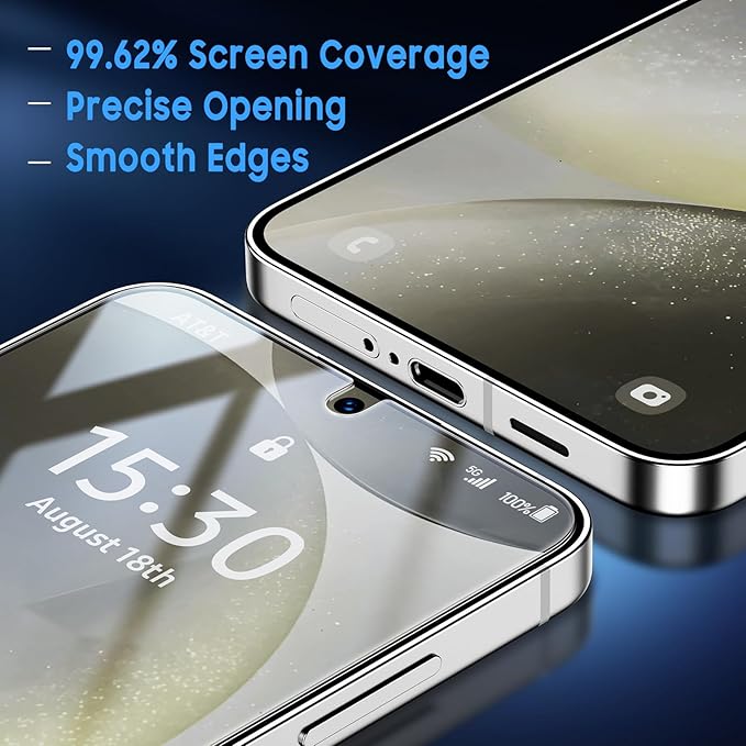 Uyiton UnBreak-Glass for Samsung Galaxy S25+ Plus/ S24+ Plus Screen Protector, [Ultrasonic Fingerprint Support][Auto-Alignment Frame] Scratch-Resistant Bubble-Free Tempered Glass(6.7'' 5G), 2 Pack