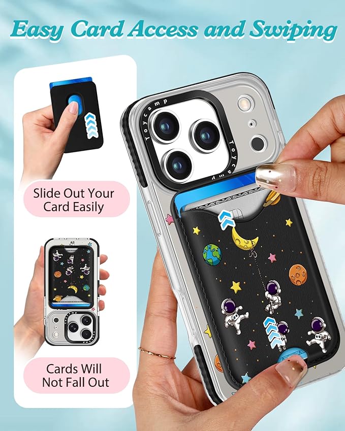 Toycamp for iPhone 17 Pro Case - Compatible with Magsafe Credit Card Holder Wallet Magnetic Cute Women Teen Girls Kawaii Girly Unique Man Boys Design Phone Cover for Apple 17 Pro