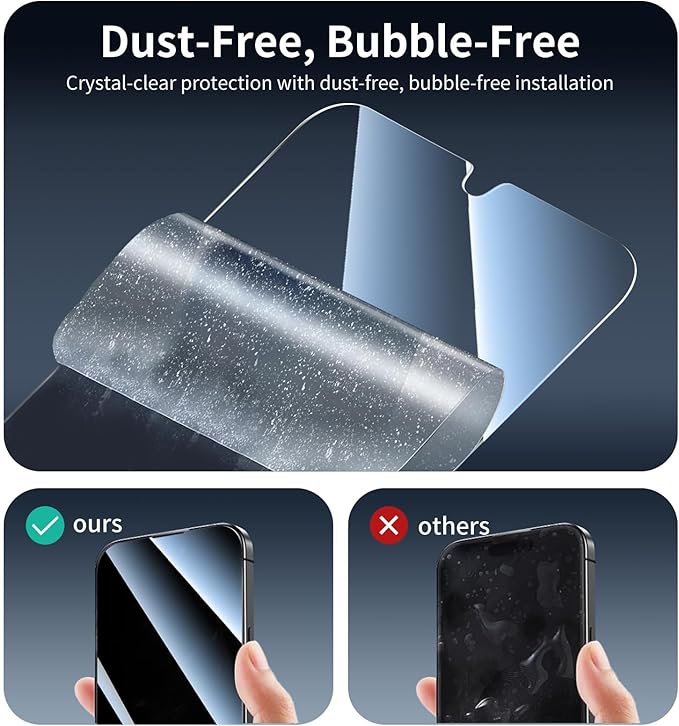 Privacy Screen & Camera Lens Protector for Samsung Galaxy A16, Double Shatterproof Anti-Spy Tempered Glass, Private Black Protection, 9H Hardness Anti-Scratch Case-Friendly, 3 Pack Each