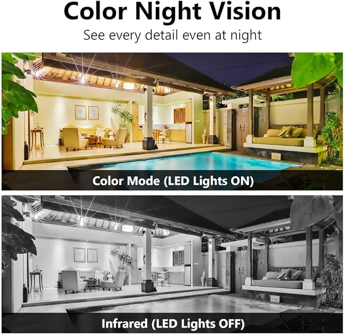 Wireless Security Camera Light Works with Alexa,Super Bright 30W 3000Lumens Garage Light with Wired Socket and 128g TFcard, WiFi 360 PTZ Smart AI Human Detection Cam,Two-Way Audio,Color Night Vision