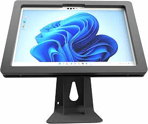Anti-Theft Acrylic Case with 360 Rotate 180 Swivel Metal Desktop Stand for MS Surface Pro 8/9/10/11 Tablet (Black) - Image 1