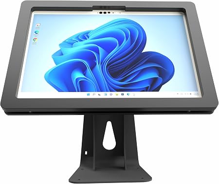 Anti-Theft Acrylic Case with 360 Rotate 180 Swivel Metal Desktop Stand for MS Surface Pro 8/9/10/11 Tablet (Black) - Image 3