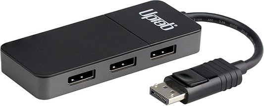 3-Port DisplayPort 1.4 MST Hub, Triple Monitor Splitter 4K HDR Adapter, DP to 3X DisplayPort Multi-Monitor Adapter for Windows PC and Laptops