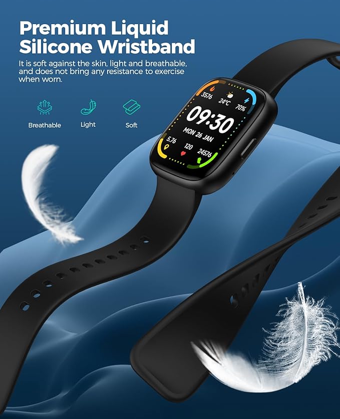 SOUYIE Smart Watches for Men with Bluetooth Calls, Alexa Built-in, 1.83" HD Customizable Screen, Heart Rate, SpO2 & Sleep Tracker, 100+ Sport Modes, Fitness Watch for Android & iPhone