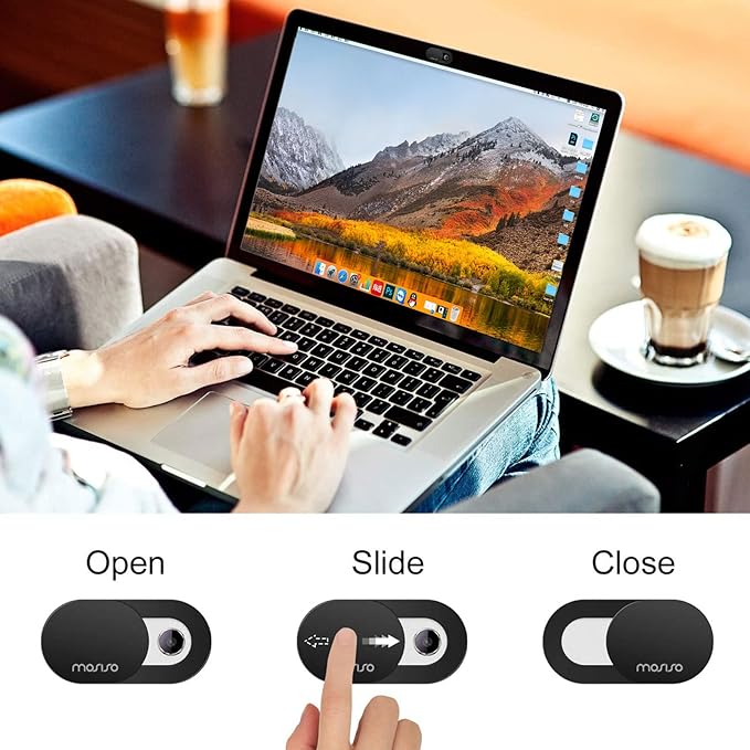MOSISO Webcam Cover Slide 2 Pack&Compatible with MacBook Air 13 inch Case 2024 2023 2022 M3 A3113 M2 A2681, Protective Plastic Hard Shell Cover Compatible with MacBook Air 13.6 inch Case, Stone Gray