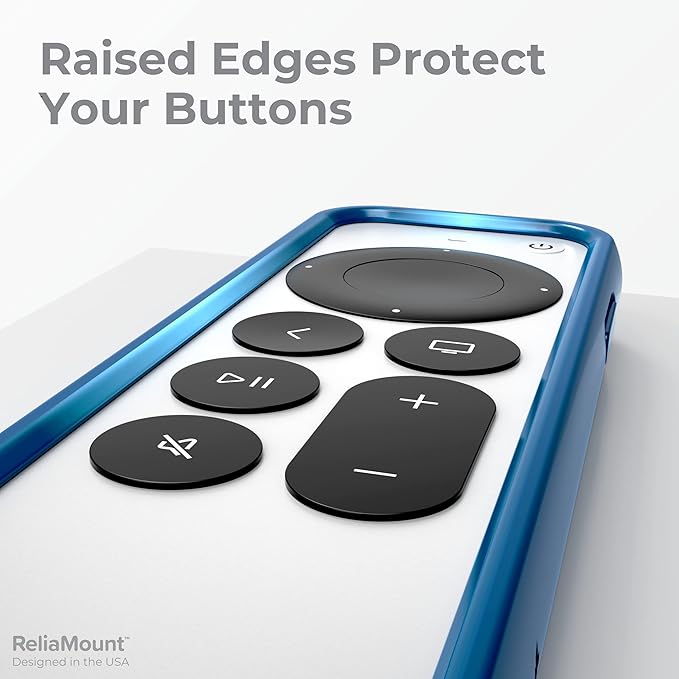 Case for Apple TV Remotes – Premium Drop Protection and Comfortable to Hold – Designed in USA (Premium Blue with Soft Microfiber Lining)