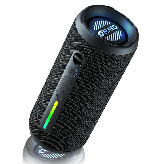OHAYO Portable Bluetooth Speaker, IPX7 Waterproof, 24W Stereo, LED Lights