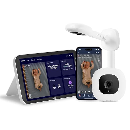 Nanit Smart Baby Monitor System with Wall Mount & 8" Display Screen