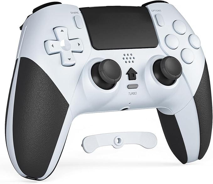 CHEREEKI Wireless Controller for PS4 with 2 Macro Buttons White