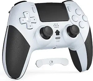 CHEREEKI Wireless Controller for PS4 with 2 Macro Buttons White