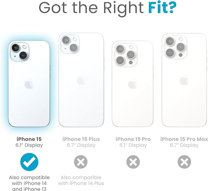 Speck Clear iPhone 17e, 15 Case - ClickLock No-Slip Interlock, Built for MagSafe, Drop Protection - for iPhone 15, 14 & 13 - Anti-Yellowing 6.1 Inch Phone Case - Presidio Clear/Frosted Black