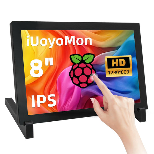 8 inch Touchscreen Mini Monitor, 1280 X 800 HDMI Small Portable Monitor IPS LCD Display for Laptop Raspberry Pi Game Consoles