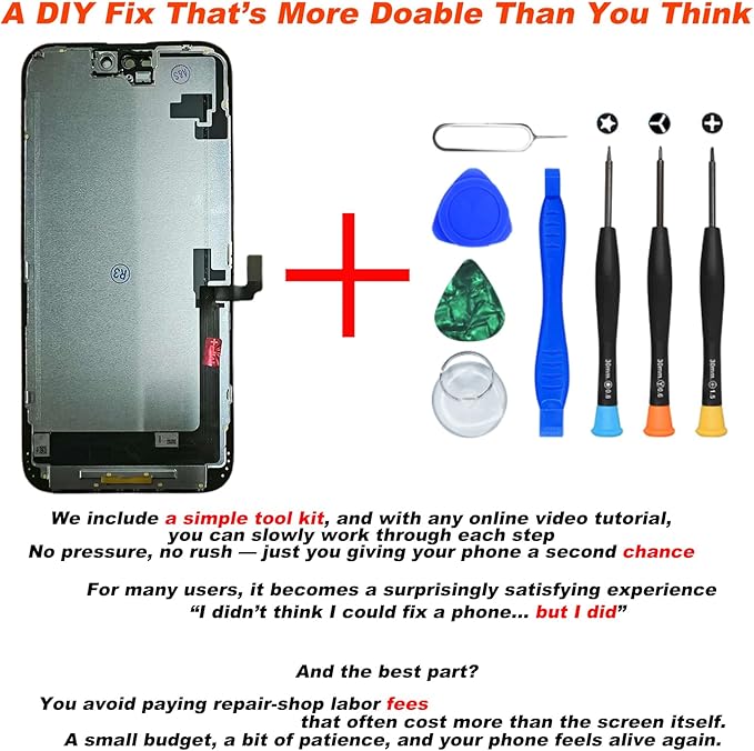 DIGI4U LCD for iPhone 16 Pro Max Screen Replacement, 6.9''[3D Touch][Small Notch] Screen for iPhone 16 Pro Max Display Digitizer Assembly, with Repair Tools for iPhone 16 Pro Max LCD