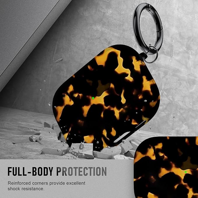 for AirPods Pro 3 Case (2025) with Cleaner Kit, Cute Soft Silicone Cover Compatible AirPods Pro 3rd Genera case with Keychain for Women Men with Keychain for Airpod Pro case(2025) Brown Black Marble