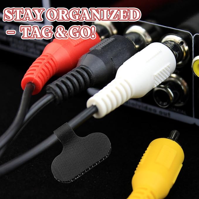 PATIKIL 2.4 x 1.5 Inch Cable Labels, 32 Pcs Electronic Cable Identification Tags Nylon Write on Wire Labels Oval Cord Tags Labeling for Electronics Management Organization, Yellow