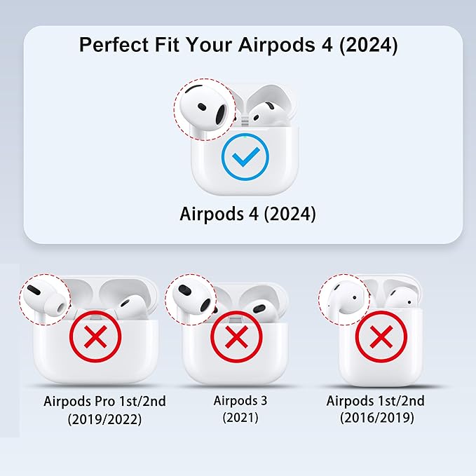 Valkit Compatible AirPods 4th Generation Case Pink, Soft TPU Airpods 4 Case with Lock, Shockproof Protective Skin with Keychain for Apple AirPods 4 Gen Cases for Women Men(Lock Pink)