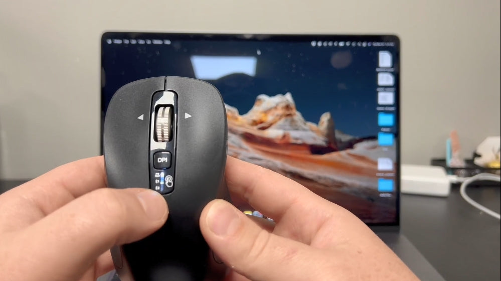 CITLLA Wireless Bluetooth Mouse (USB + BT1 + BT2), Full Size Mouse, 4-Way Scrolling, Multi-Device Silent for Computer, Laptop, iPad, MacBook (Grey) - Image 8