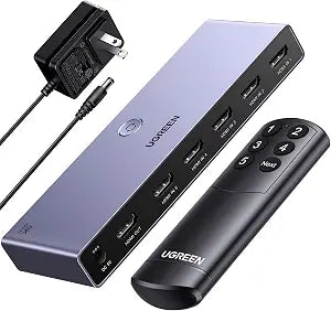 UGREEN 8K@60Hz HDMI Switch 5 in 1 Out, Aluminum, HDR10+, with Remote