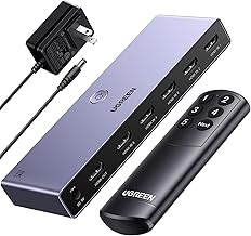 UGREEN 8K@60Hz HDMI Switch 5 in 1 Out, Aluminum, HDR10+, with Remote - Image 1