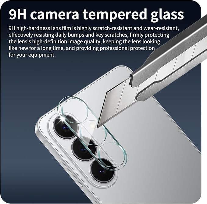 4-Pack Camera Lens Protector for Samsung Galaxy S26/S26+/S26 Plus, 9H Tempered Glass Camera Cover Screen Protector Accessories, HD Clarity, Anti-scratch, Bubble Free, Shockproof Full Protective