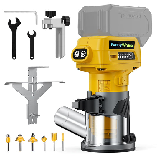 Cordless Wood Router Compatible with DeWalt 20V Battery(No Battery)