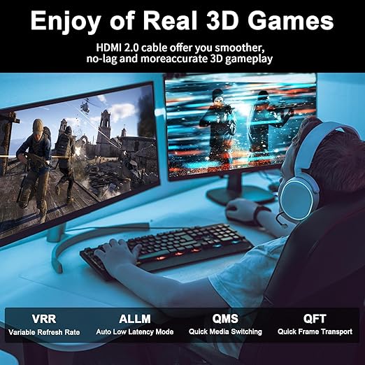 1.5FT HDMI 2.1 Cable 5 Pack 8K60Hz 4K120Hz, 48Gbps Ultra High Speed HDMI Cable with Gold Plated Connector, Red Aluminum Housing, for PS5, Xbox Series X, Gaming Monitor, Soundbar, Desktop Setup.