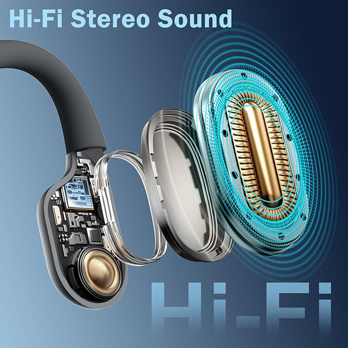 Liquid Silicone Swimming Headphones-Bone Conduction Headphones, IP68 Waterproof Underwater Earphones, LiteSurge Bluetooth Soft/Skin Open Ear Swim Earbuds with 32 GB MP3 Memory for Sport-Jet Black