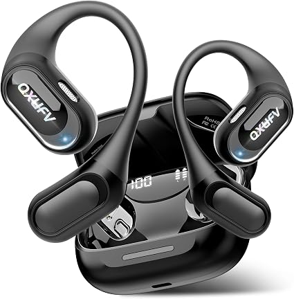Open Ear Headphones, Bluetooth 5.4 Headphones, Translation Earbuds, Black
