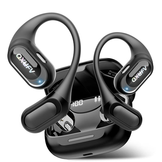 Open Ear Headphones, Bluetooth 5.4 Headphones, Translation Earbuds, Black