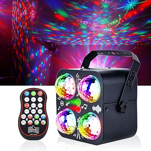 Party Lights DJ Disco Ball Light with 4 RGB Magic Balls and 90 Patterns
