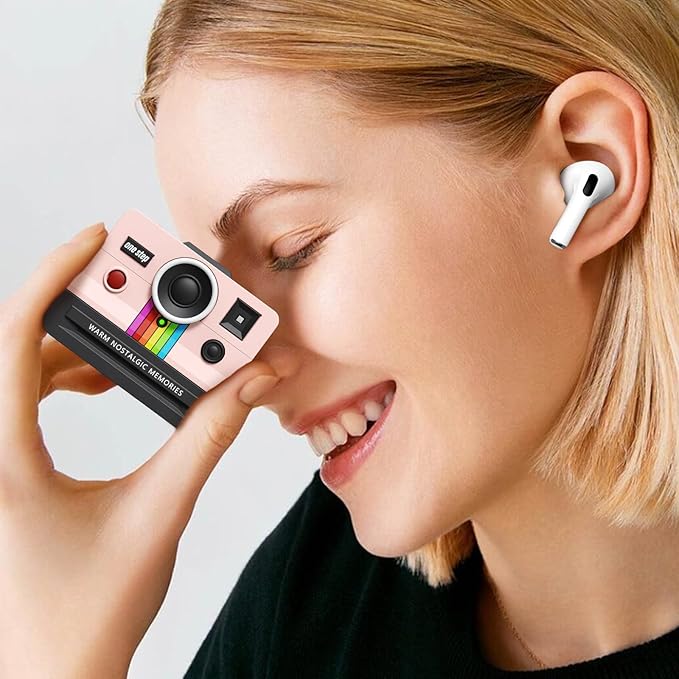 Case for Apple AirPods Pro 2 Cases with Camera Cover Compatible Anti-Drop Silicone Cover AirPods Pro Accessories Kit Cleaning Tools for Earbuds Keychain Earphone Cases (Pink, Airpods Pro 2/1 Case)