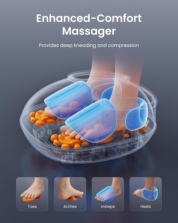 RENPHO Foot Massager with Heat, [2026 Upgraded] Birthday Christmas Gifts for Women Men Elderly, FSA Eligible Shiatsu Foot Massager for Plantar Fasciitis, Deep-Kneading, Air Squeezing Feet Massager