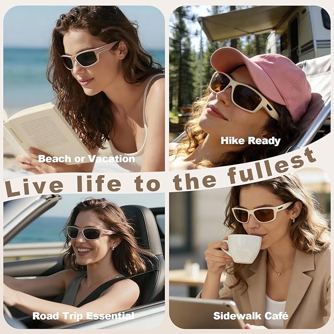 Missfive 2-Pack Bifocal Sunglasses with Readers Built In Sporty Upgraded Wrap Frame, UV400 Protection Driving & Reading Glasses for Outdoor +3.0 (Soft-Tone)