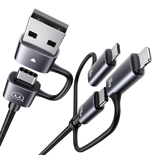 240W Multi Charging Cable, 6.6ft 6-in-1 USB C Cable Fast Charging Cords with USB-C/A Ports to IP/Type C/Micro Connectors for Pad/Cell Phones/Tablets/Laptop - Image 6