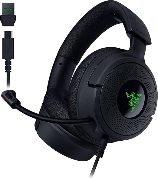 Razer Kraken V4 X Wired Gaming Headset: 40 mm Drivers - Cardioid Mic - Memory Foam Cushions - Chroma RGB Lighting - Type C & A Cable - PC, Mac, PS5, Nintendo Switch, Steam Deck, Smartphone (Renewed) - Image 6